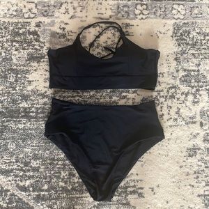 SHEIN swimsuit bikini set black
